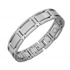 Sabona of London Herren Magnetschmuck Armband Symmetry Silber aus Edelstahl Detailansicht