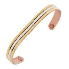 Sabona of London Kupferarmband Classic Gold Duett mit Magneten und bicolor Design Detailansicht