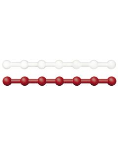 Hip Titan Hundehalsband Dogline Wellnes Halsband für dein Lieblingstier in weiß und rot Detailansicht