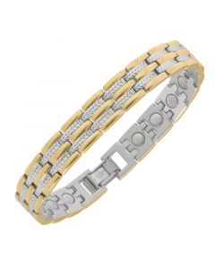 Sabona of London Damen Magnetarmband Regal Duett aus Edelstahl im bicolor Design Detailansicht