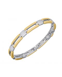 Sabona of London Magnetschmuck Armband Lady Slim Bar für Damen aus Edelstahl im bicolor Design Detailansicht