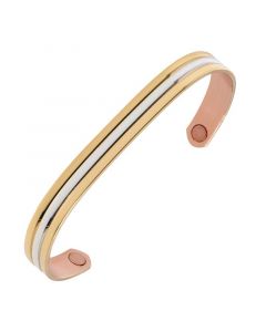 Sabona of London Kupferarmband Classic Gold Duett mit Magneten und bicolor Design Detailansicht