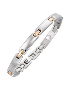 Sabona of London Magnetschmuck Armband Lady Duett für Damen aus Edelstahl und bicolor Optik Detailansicht